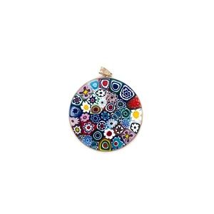 Murano Millefiori Necklace Slide Set in Sterling